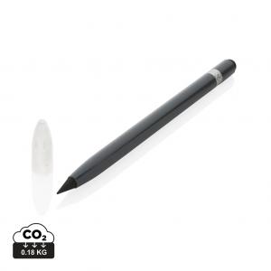 Aluminum inkless pen with eraser