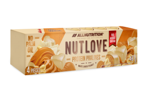 Proteininiai baltojo šokolado saldainiai NUTLOVE ALLNUTRITION su riešutų įdaru, 48g