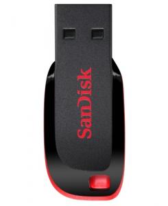 USB atmintinė SanDisk Cruzer Blade USB Flash Drive 64GB, Black, Red