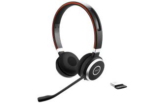 Jabra Evolve 65 SE MS Stereo Belaidės ausinės su mikrofonu, Bluetooth, No Stand