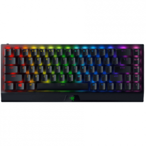 Žaidimų klaviatūra Razer BlackWidow V3 Mini HyperSpeed/USB+RF Wireless+Bluetooth/Yellow Switch/Juoda