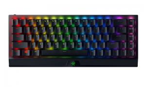 Žaidimų klaviatūra Razer BlackWidow V3 Mini HyperSpeed Phantom Edition/USB+RF Wireless+Bluetooth/ Yellow Switch/Juoda