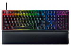 Žaidimų klaviatūra Razer Huntsman V2, RGB LED light, Wired, US, Clicky Purple Switch, Juoda