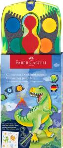 Akvarelė Faber-Castell Connector Dinosaurus,12 spalvų