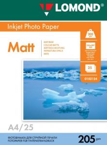 Fotopopierius Lomond Photo Inkjet Paper Matinis 205 g/m2 A4, 25 lapai