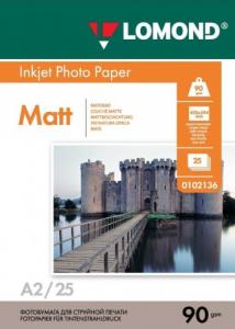 Fotopopierius Lomond Photo Inkjet Paper Matinis 90 g/m2 A2, 25 lapai