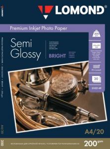 Fotopopierius Lomond Premium Photo Paper Pusiau blizgus 200 g/m2 A4, 20 lapų, Bright