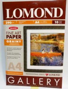 Fotopopierius Lomond Fine Art Paper Gallery Grainy 290g/m2 A4, 10 lapų, Coarse Natural White Archive