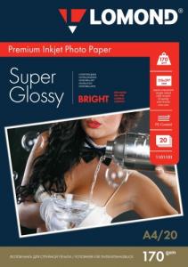 Fotopopierius Lomond Premium Photo Paper Super Blizgus 170 g/m2 A4, 20 lapų, Bright