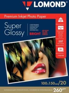 Fotopopierius Lomond Premium Photo Paper Super Blizgus 260 g/m2 10x15, 20 lapų, Bright