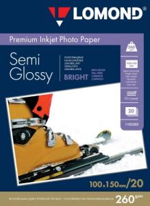 Fotopopierius Lomond Premium Photo Paper Pusiau blizgus 260 g/m2 10x15, 20 lapų, Bright