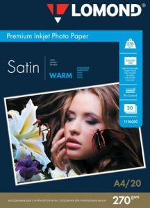 Fotopopierius Lomond Premium Photo Paper Satininis 270 g/m2 A4, 20 lapų, Warm