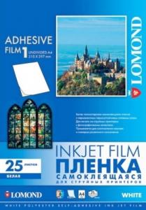 Lipni poliesterio plėvelė Lomond PET Inkjet Film Self Adhesive Balta Blizgi A4, 25 lapai NP