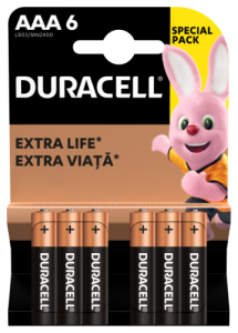 Baterijos DURACELL AAA, LR03, 6vnt