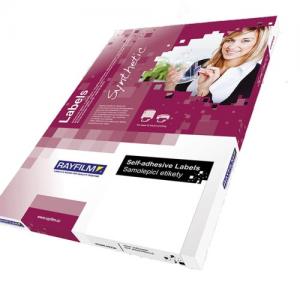 Lipni poliesterio plėvelė Rayfilm LASER Synthetic PET film Labels Matinė Balta 60mkm A4 10 lapų