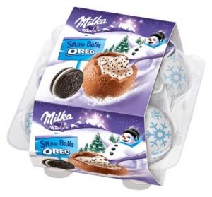 Šokoladinės sniego gniūžtės MILKA Oreo, 112g