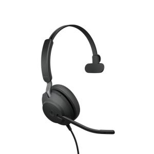 Jabra Evolve2 40 MS Teams Mono Laidinės ausinės, USB-C, Juoda