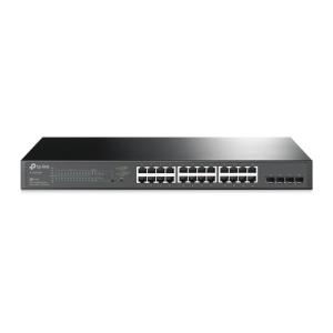 TP-Link JetStream 28-Port Gigabit Smart PoE Ethernet šakotuvas su 24-Port PoE+