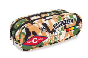 Penalas CoolPack Clever BCamo Desert (Badges), su dvigubu užtrauktuku