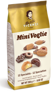 Sausainiai VICENZI Mini Voglie, asorti, 250 g