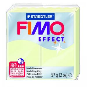 Modelinas Fimo, 56g, švytintis baltos spalvos