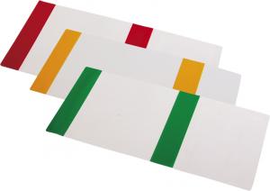 Plastikinis aplankalas Panta Plast, A4, skaidrus, su reguliuojamu spalvotu krašteliu, 1vnt