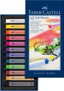 Pastelinės kreidelės Faber-Castell Goldfaber, 12 spalvų