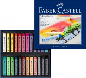 Pastelinės kreidelės Faber-Castell Goldfaber, 24 spalvos