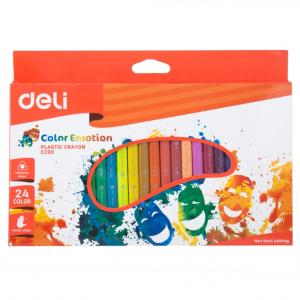 Plastikinės kreidelės DELI EC20020, 24 spalvų