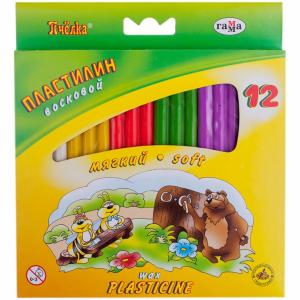 Vaškinis plastilinas Gamma, 12 spalvų