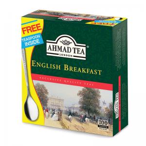Juodoji arbata AHMAD ENGLISH BREAKFAST, maišeliuose, 100 vnt x 2 g