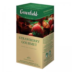 Juodoji arbata GREENFIELD STRAWBERRY GOURMET, 25 x 1.5 g