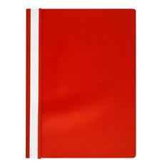 Segtuvėlis skaidriu viršeliu PP A4 raudonas