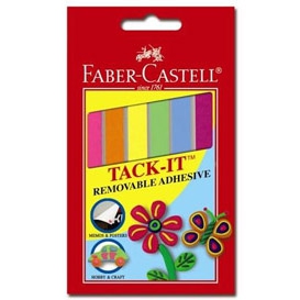 Montavimo guma Faber-Castell Tack-It, 50g, spalvota, juostelėmis