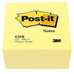 Lipnūs lapeliai Post-it®, 76x76mm, 450lapelių geltonos spalvos