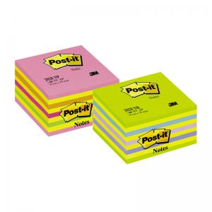 Lipnūs lapeliai Post-it, 76x76mm, 450 lapelių, geltonos ir rožinės spalvos