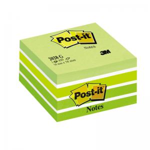 Lipnūs lapeliai Post-it, 76x76mm, 450 lapelių, žalios spalvos