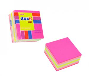 Lipnūs lapeliai Stick´n, 51x51mm, 250 lapelių, rožinės spalvos atspalviai