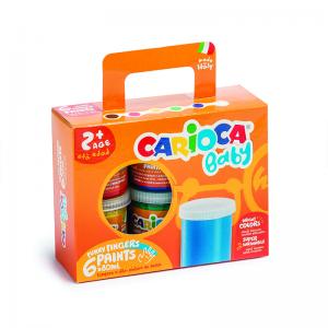 Dažai piešti pirštais mažyliams CARIOCA BABY 2+, 6 x 80 ml