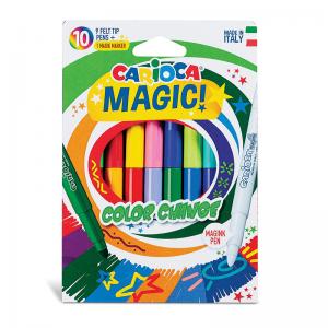 Flomasteriai CARIOCA MAGIC COLOR CHANGE, 9 spalvos + spalvą keičiantis žymeklis