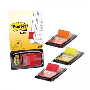 Plastikiniai žymekliai Post-it, 25x43mm, 50vnt., geltonos spalvos