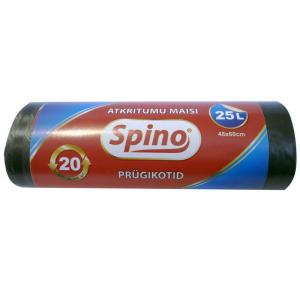 Šiukšlių maišai SPINO 25 l, 9 mik., 20 vnt., juodi