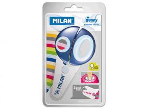 *Žirklės Milan Funny, 13cm, plastikinės, blisteryje