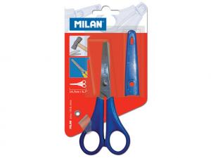 *Žirklės Milan 10255, 13cm, blisteryje, su plastikiniu dangteliu