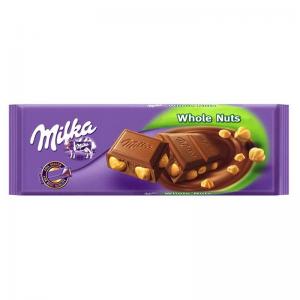 Šokoladas Milka Whole Nuts 250 g.