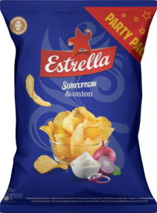 Traškučiai ESTRELLA, grietinės ir svogūnų skonio, 180 g