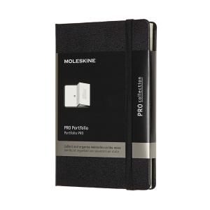 Vizitinių kortelių dėklas Moleskine Pro Portfolio, juodos spalvos