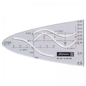 Liniuotė-parabolė BRUNNEN, skaidri