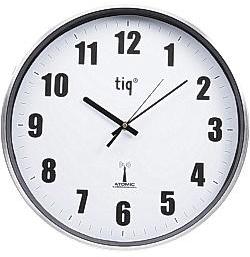 Apvalus sieninis laikrodis Hansa TIQ C9803, 38cm, aliuminis, baltos spalvos
