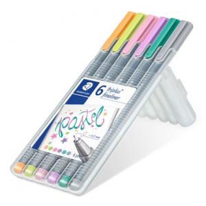 Spalvoti rašikliai STAEDTLER Pastel, 0,3 mm, 6 vnt.